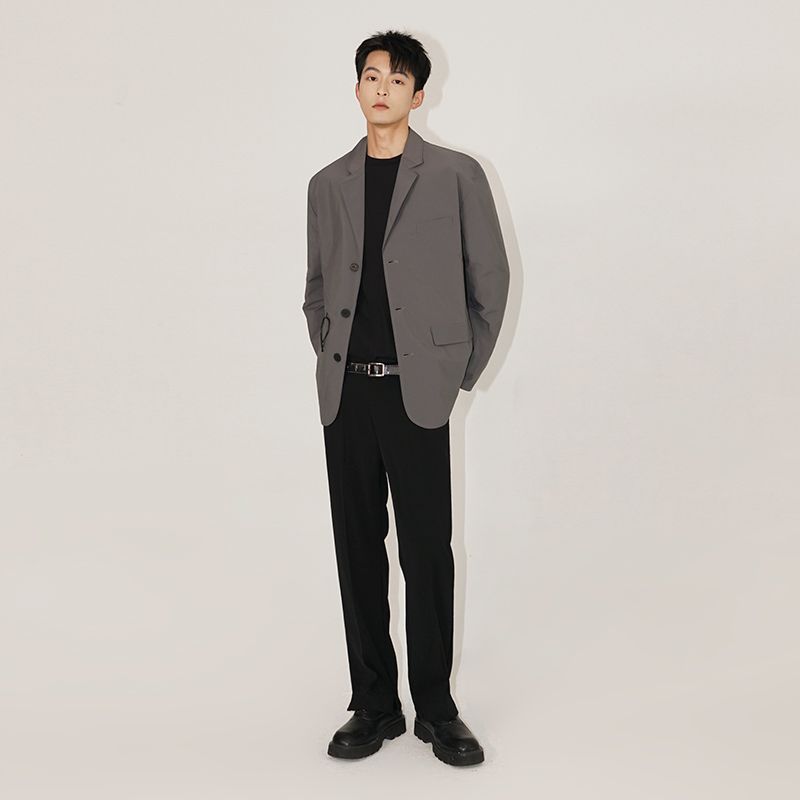 MYQLoose Casual Suit Jacket Spring And Autumn Korean Style High-end Single Suit Men's Small Suit Topy