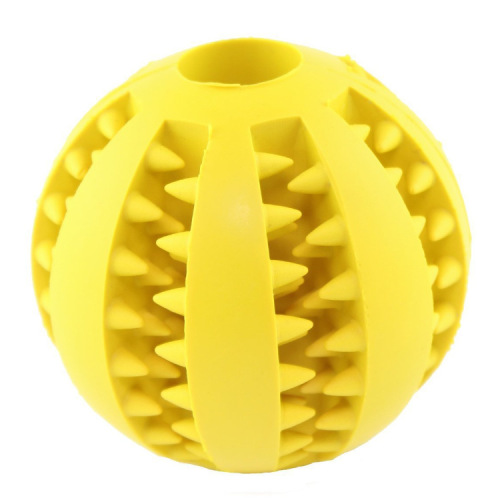 Pet toy card food alone entertainment dog ball grinding rubber elastic solid ball dog toy anti-spill ball