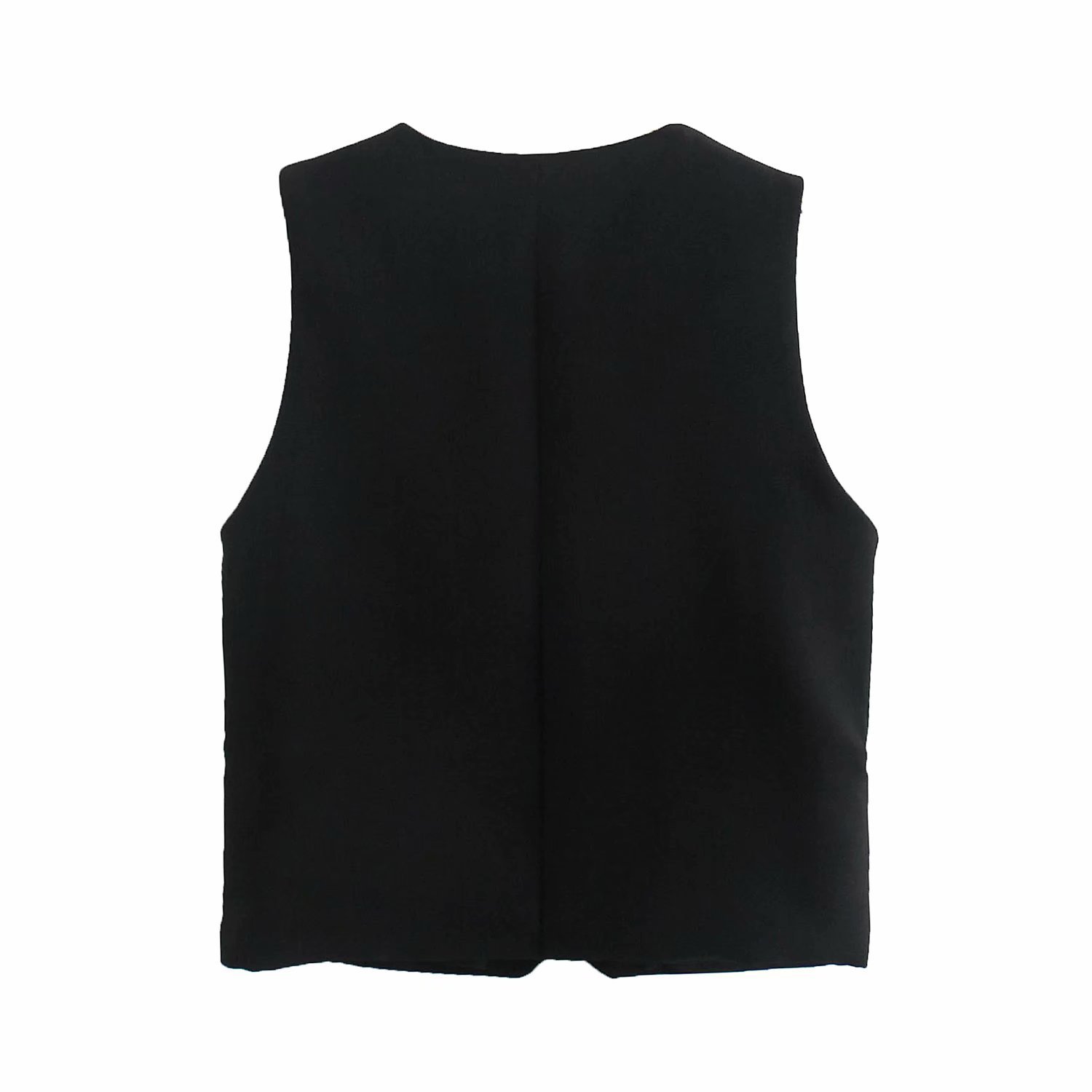 spring V-neck single-breasted vest  NSAM39870