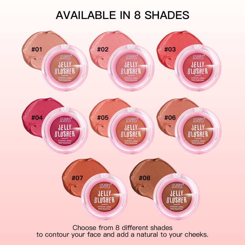 USHAS transfronterizo Europa y América Amazon Hot Sale Blush impermeable duradero vigor filamentoso rubber UF063A + B