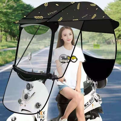 Rainproof Thickened Electric Vehicle – Elektromobil üçün ön şüşə çətiri (günlük)