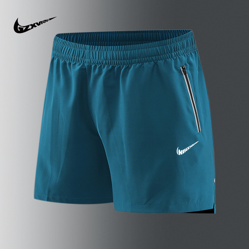 Men's 2023 Summer sports casual shorts men's new ice silk thin three pants fitness woven quick-drying pants