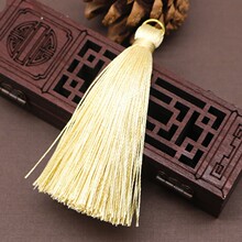 涤纶冰丝铁圈扣流苏抗皱穗子8cm 手工DIY服饰辅料挂饰多色可选