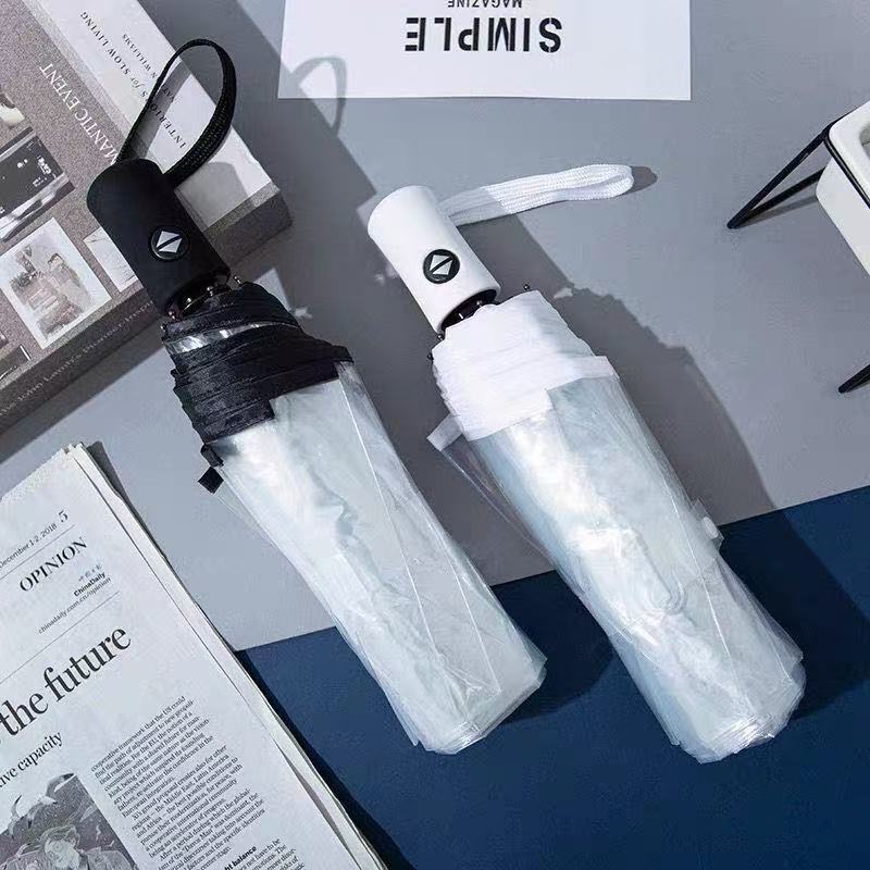Transparent foldable fully automatic double-person reinforced large umbrella for photography 70% off portable umbrella cross-border dropshipping