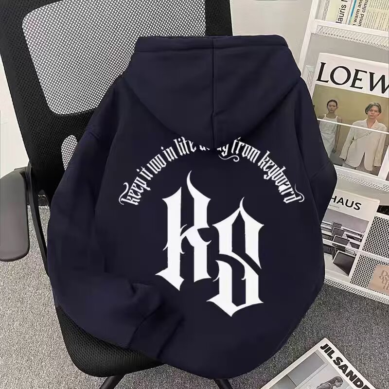 남성용 스웨트 셔츠 후드 봄, 가을 ins 홍콩 스타일 루즈 트렌디 브랜드 레터 프린트 남성용 다용도 재킷 2025 새로운 스타일