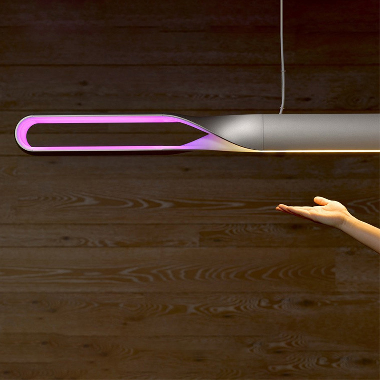 Minimalista minimalista lámpara de restaurante artístico creativo una palabra de arte diseñador de atenuación inteligente lámpara de casa modelo
