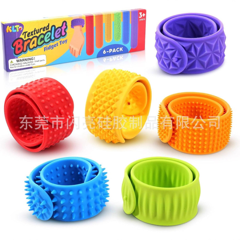 Amazon SensoryFidget Toys 子供用感覚パットサークル減圧おもちゃシリコン教育レインボーサークル|undefined