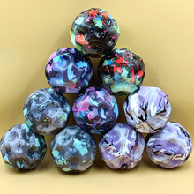 跨境7cm彩色炫彩PU洞洞球高弹力球解压手腕儿童玩具弹跳球批发