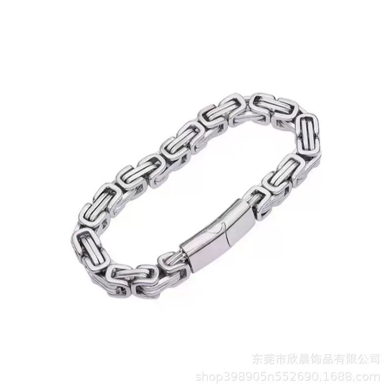 钛钢帝王链男款手链 男生潮流百搭热销不锈钢手链 跨境热销钛钢链