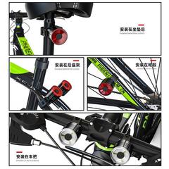 Cross-border new product bicycle taillight aluminum helmet light night riding warning light mountain bike LED front and rear light