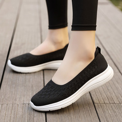 New Summer Casual Women's Shoes Breathable Mother Shoes Mesh One-Piece Grandmother Shoes Middle-Aged Shoes Elderly Shoes Comfortable Shoes