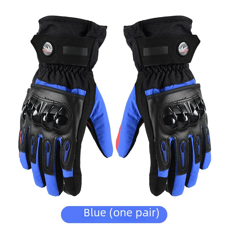 Motorcycle Riding Gloves Winter Motorcycle Gloves Long Finger Windproof Warm Waterproof Drop-resistant Racing Knight Gloves for Men_voghion.com
