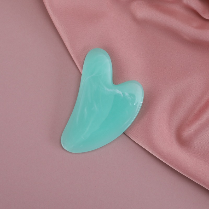 Rodillo de cristal rosa masajeador facial de dos colores palo de belleza de jade cara de empuje de doble cabeza, acupuntura de ojos, afeitado en forma de corazón image 12