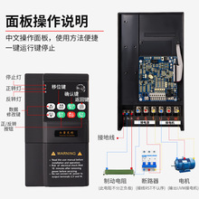 变频器小巧220V转380V0.4/0.7/1.5/2.2//11/37单相三相矢量重载