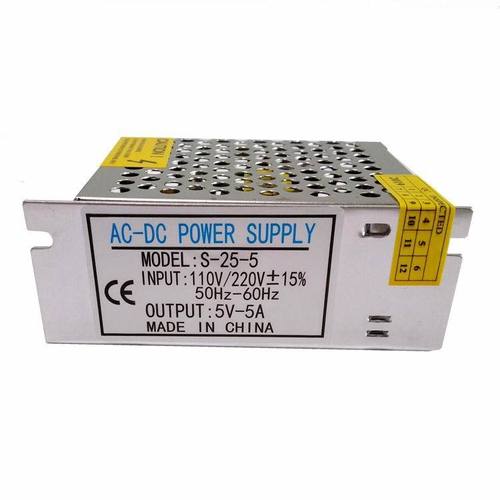 LED display 5V5A switching power supply DC5V6A constant voltage 5V 25W industrial control gate S-25-5 iron case power supply