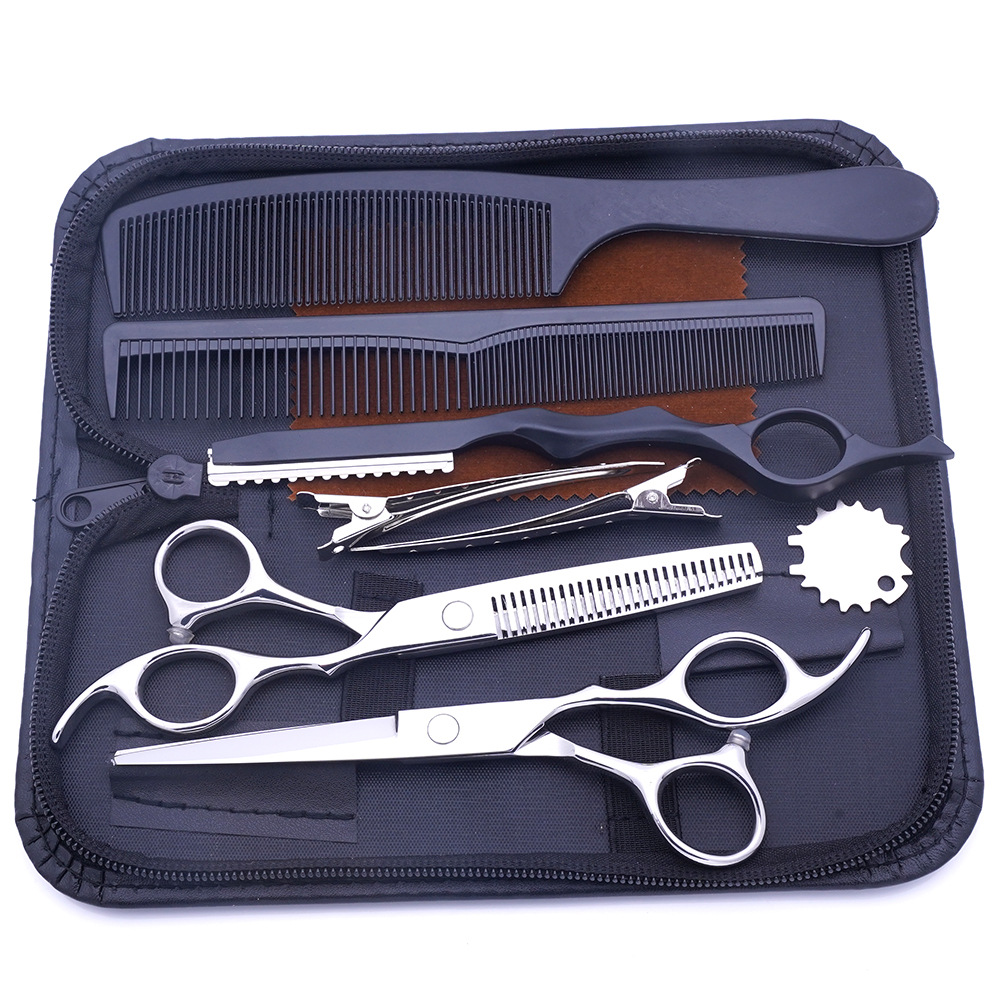 Tijeras para el cabello de acero inoxidable, tijeras para el cabello, estilista profesional, tijeras para el cabello roto, juego de tijeras para el cabello Liu Haiping