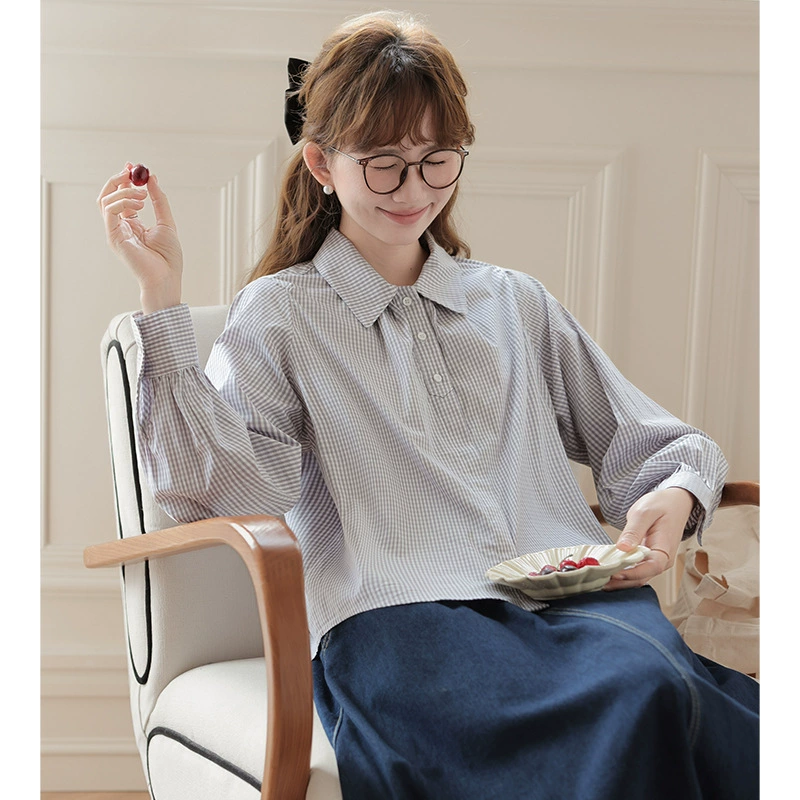 Реальная стрельба ◆ Новая хлопковая клетчатая рубашка весной 2025 года