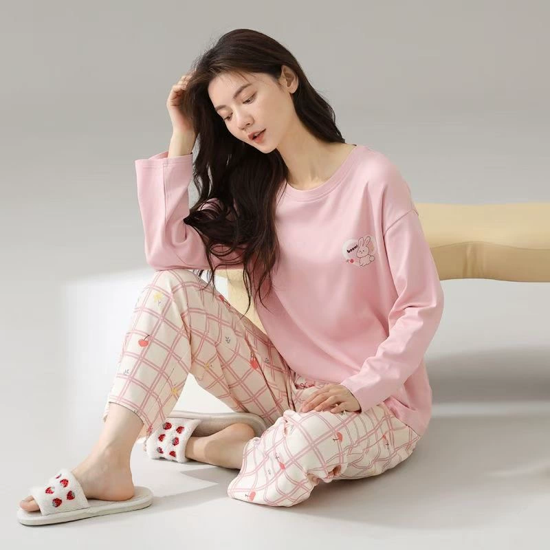 Карикатурные тонкие демисезонные комфортные пижамы, комплект, oversize