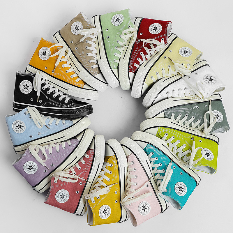 1970S Retro High-Top Canvas Shoes for Female Students 2025 Spring Ulzzang Versatile Cloth Shoes Classic Male Couple