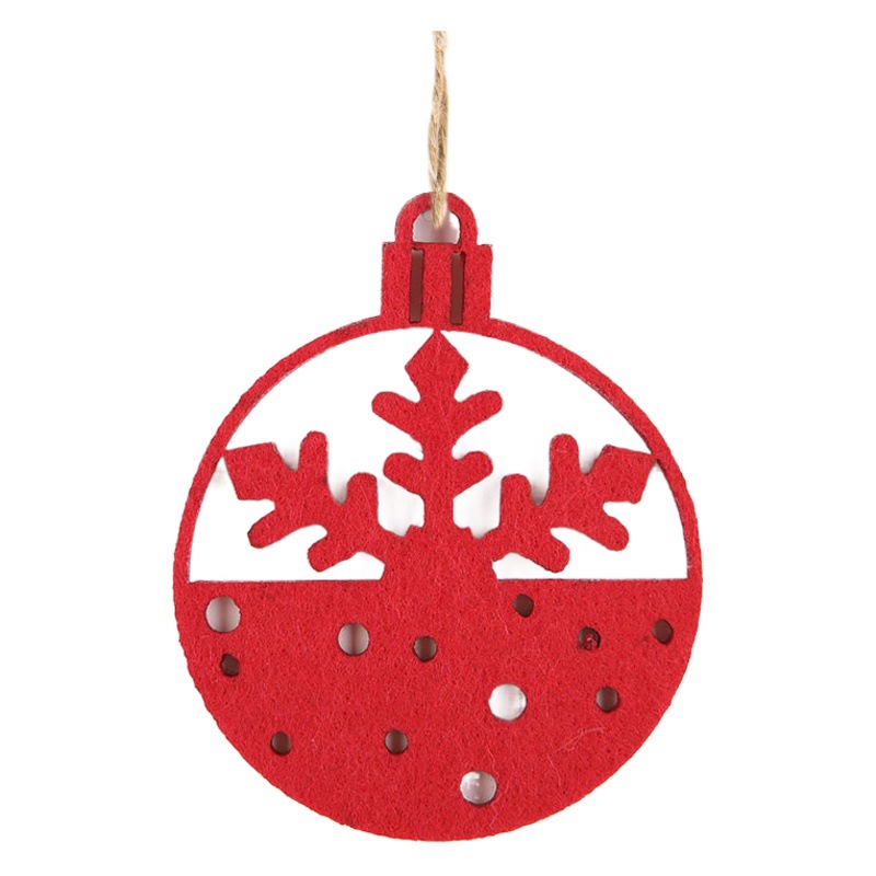 Nuevo hombre de pan de jengibre de Navidad sentía colgante creativo DIY árbol de Navidad copo de nieve decoración de Navidad adornos de tela no tejida