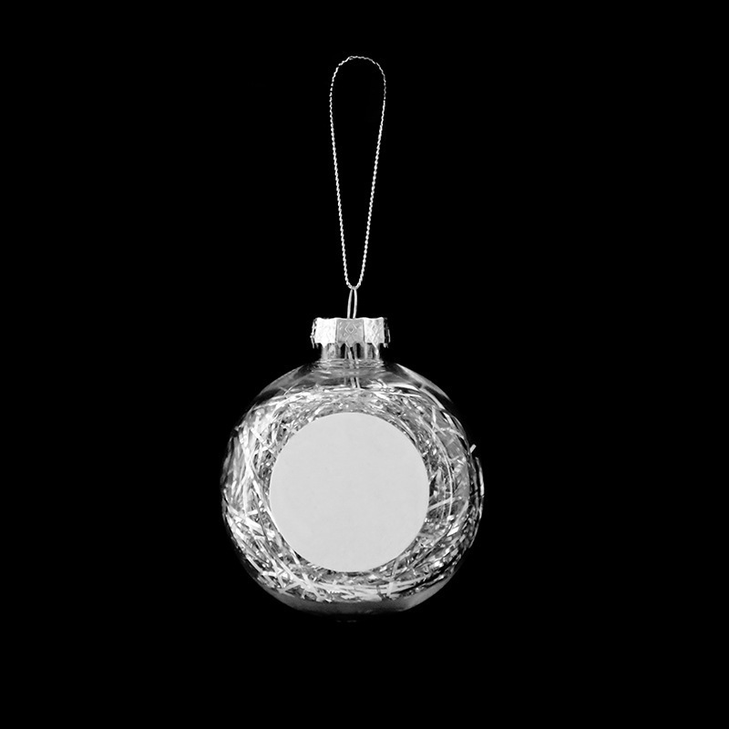 国境を越えた卸売インテリアネギ飾り透明クリスマスツリー装飾ペンダント PETDIY 熱転写パッチクリスマスボール|undefined