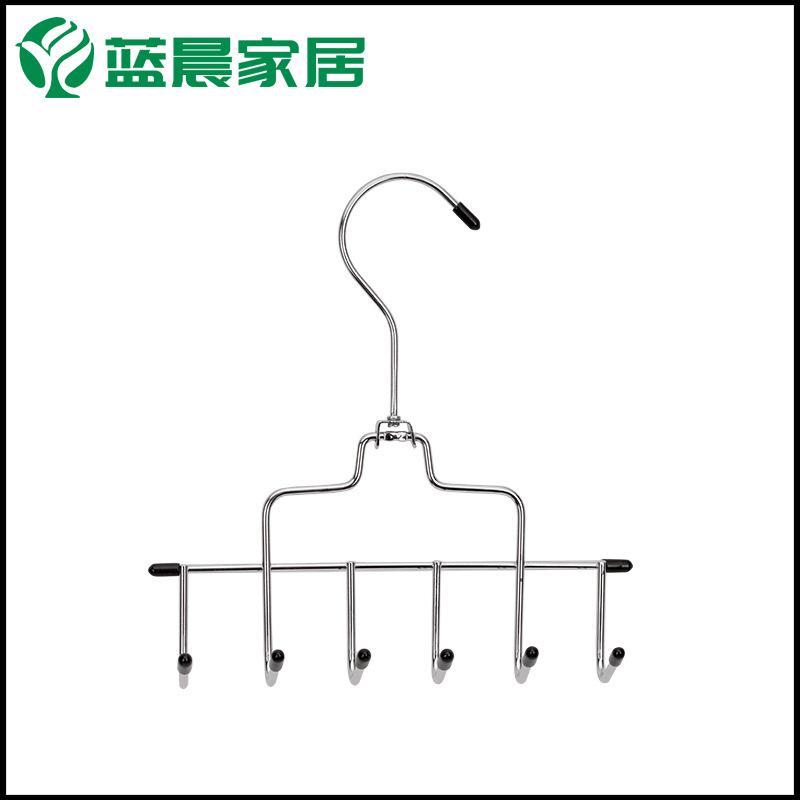 Multifunctional metal tie and belt storage rack, high-manganese steel multi-hook hanger, wardrobe organizer, foldable hook