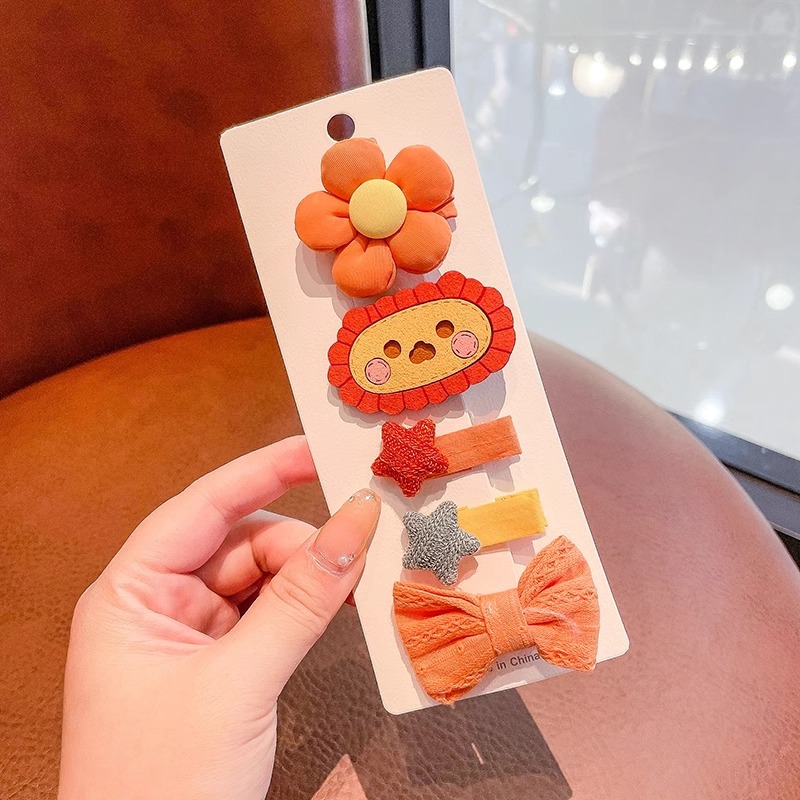 Niñas Bebé horquilla de tela completa bebé no duele el sudor clip de pelo lindo súper lindo clip de pelo fetal headwear de las niñas