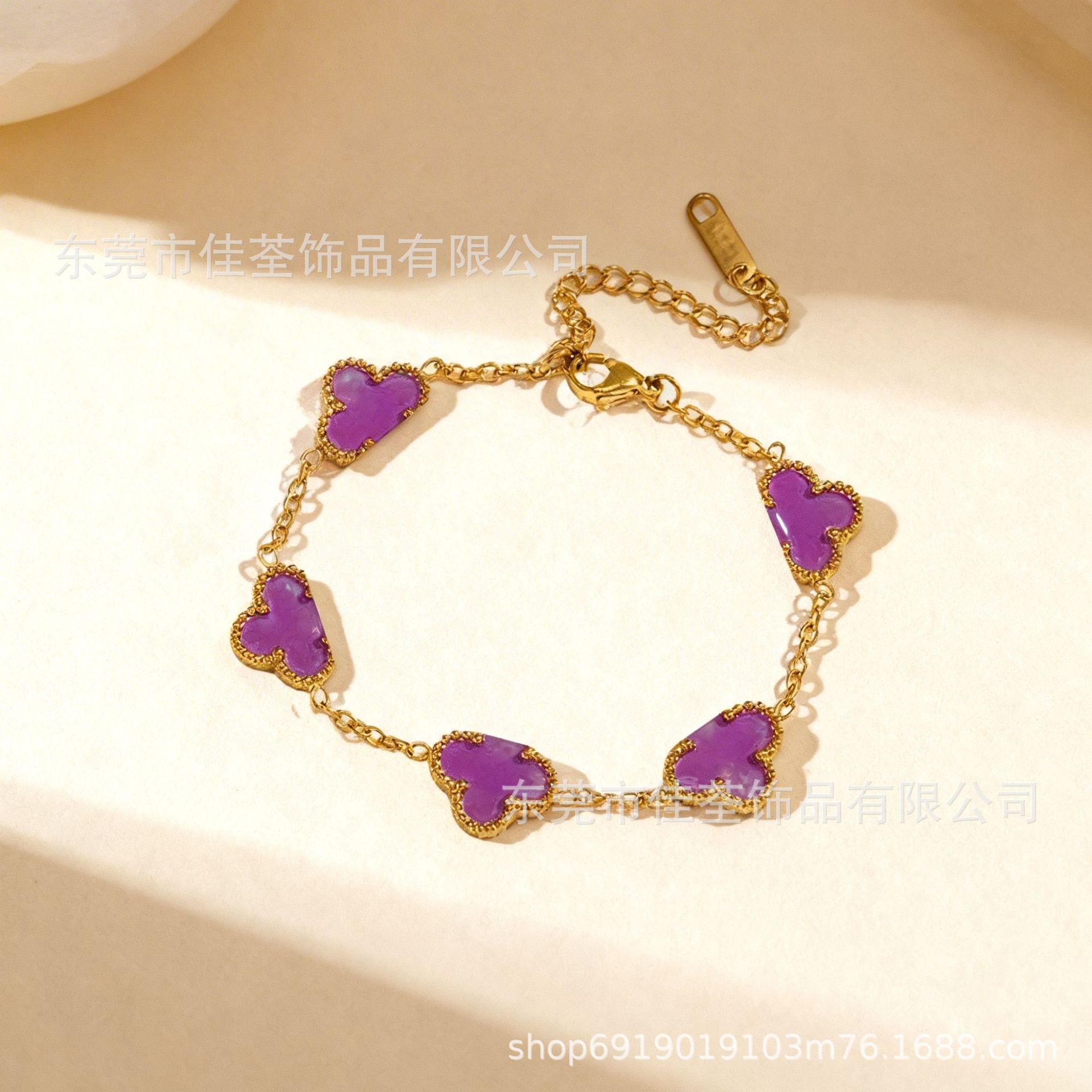 Grensoverschrijdende, kleurechte klassieke zilveren armband met klavertje vier voor dames, Europese en Amerikaanse stijl, modieus en eenvoudig sieraa