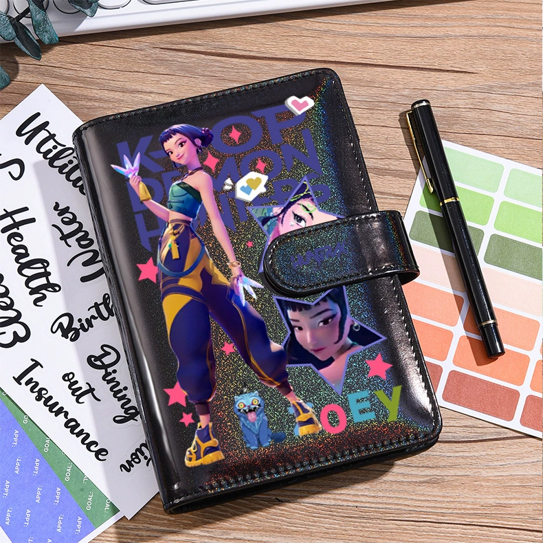 Kpop witch hunter group peripheral laser notebook student handbook notepad hard shell loose-leaf book cartoon animation