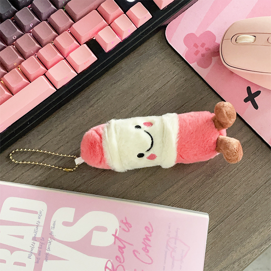 Borrador de Lápiz Creativo con Diseño de Dibujos Animados, Juguete de Peluche, Colgante, Material Escolar, Muñeco, Premio, Decoración para Mochila de Estudiante