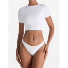 F 15292 Slim Crop Long Sleeve ����¶�곤��羳����ͨ����