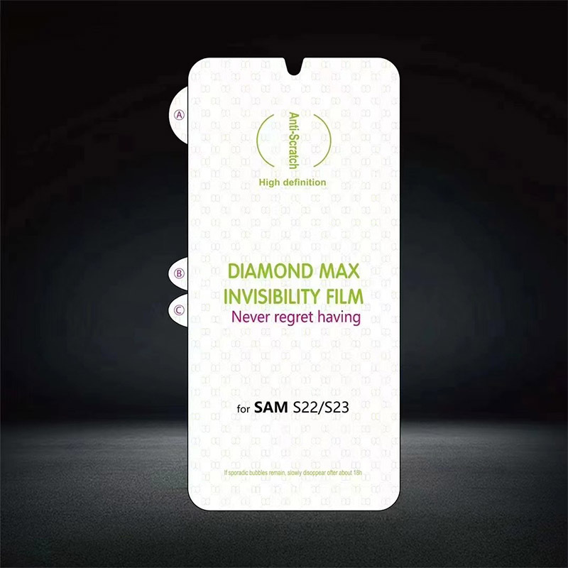 Aplicable a Samsung S23plus/22ultra diamante película invisible desbloquear versión GalaxyNote20 superficie curvada pegamento completo