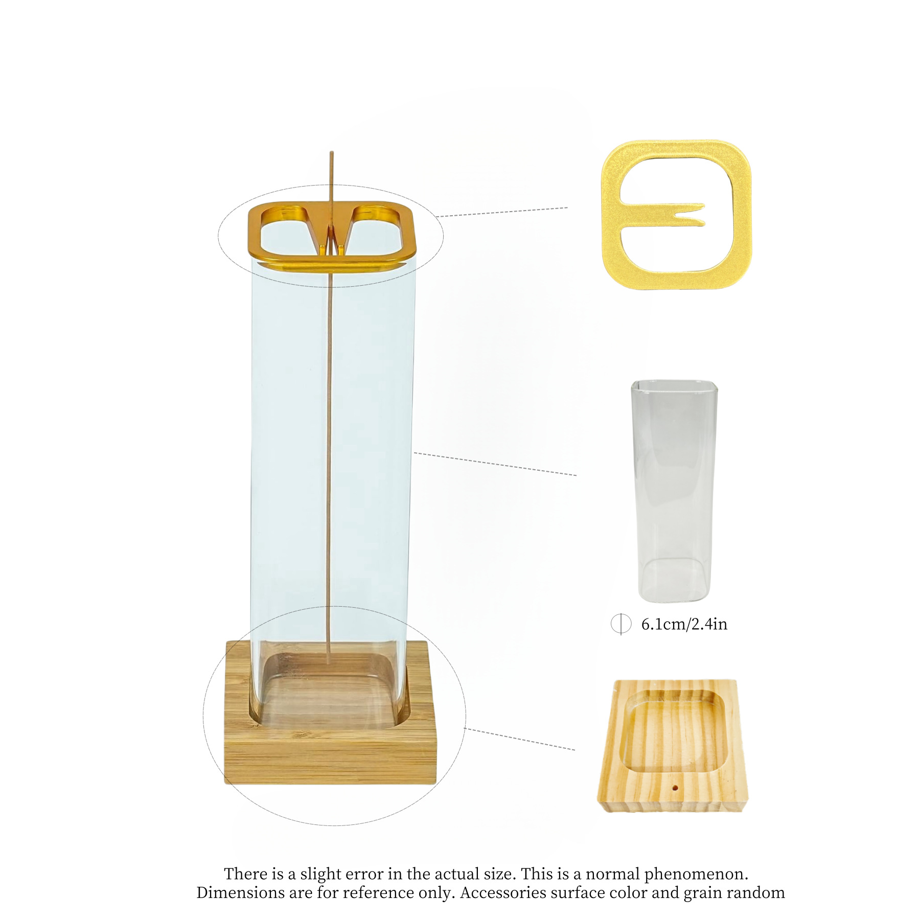 바니시 베이스 D 스타일 사각 병 17cm