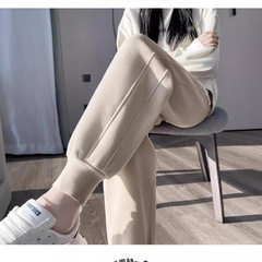 防風パンツ レディース 秋冬新作 レギンス付き 厚手 裏起毛 カジュアルパンツ アウトドア ゆったり ハーレムパンツ 多用途 ドローストリング スウェットパンツ