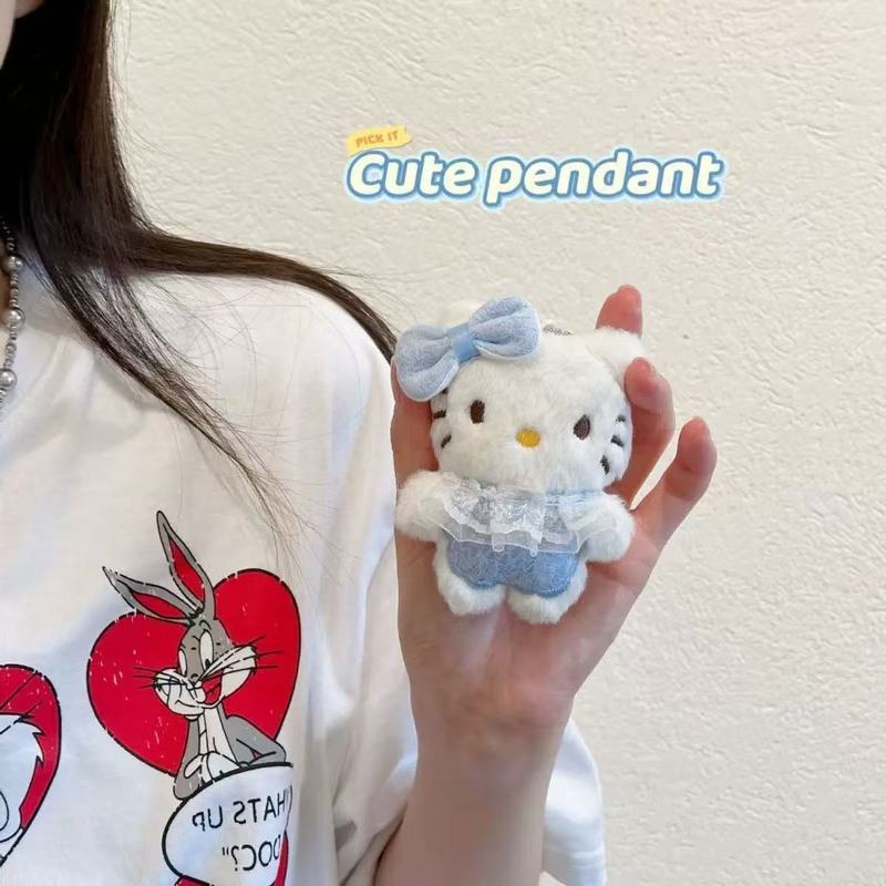 可爱穿裙子kitty猫挂件毛绒卡通少女心猫咪公仔学生包包挂饰玩偶|undefined