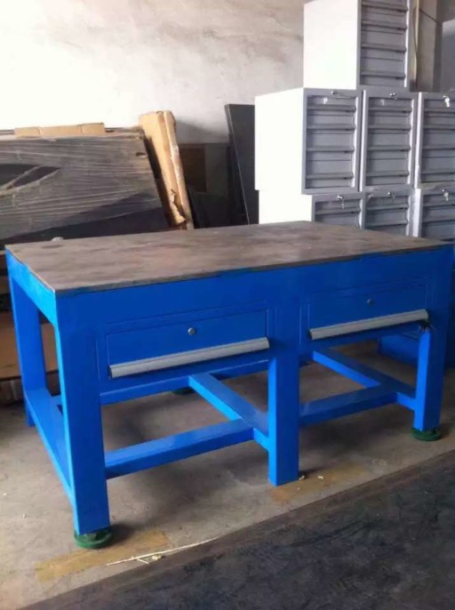 A3钢板台面模具桌图片 重型模具维修桌厂家 20mm厚钢板模具桌价格