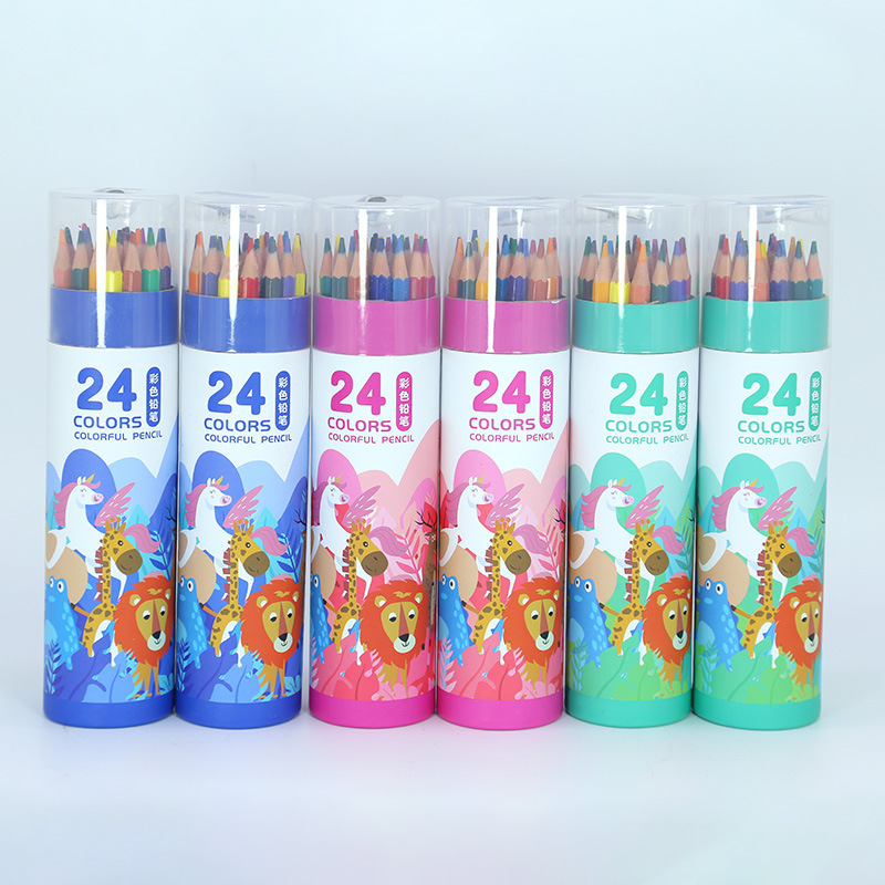 Lápices de color para estudiantes de primer grado dibujo infantil especial de dibujos animados de plomo de color al por mayor