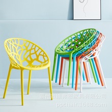 塑料扶手椅镂空可叠放跨境电商外贸出口货源工厂直销批发量大价优