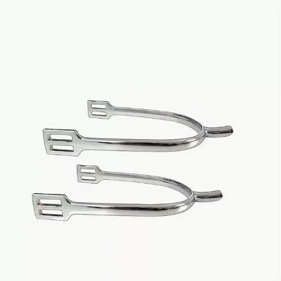 Stainless steel English spurs equestrian supplies for horse riding teaching, round tip does not harm the horse Stainless steel English spurs equestrian supplies for horse riding teaching, round tip does not harm the horse