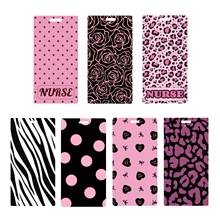 新款跨境闪粉亚克力板竖款NURSE护士徽章卡片胸牌闪粉识别标签板