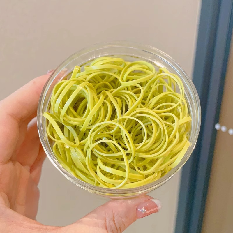 Anillo de cabello desechable correa de goma niñas no lastimar cabello pequeño viento fragante duradero delgado engrosar la cuerda de cabello anillo de cabello bolsa de adornamiento para el cabello