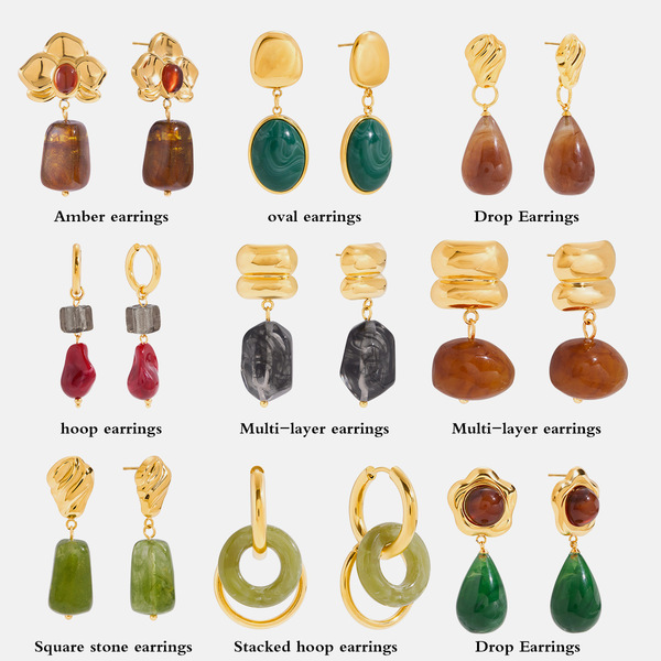 genuine design earrings stainless steel