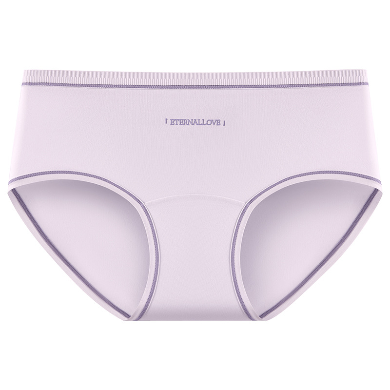 Ropa interior de mujer calzoncillos sin costuras de entrepierna antibacteriana de algodón puro primavera y verano nueva ropa interior de cintura media de algodón para bebés de clase A para niñas