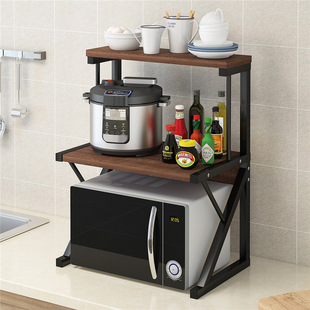 Kitchen Microwave Oven Rack Floor-Standing Spice Storage Artifact Storage Rack Desktop Double-Layer Shelf Oven Rack