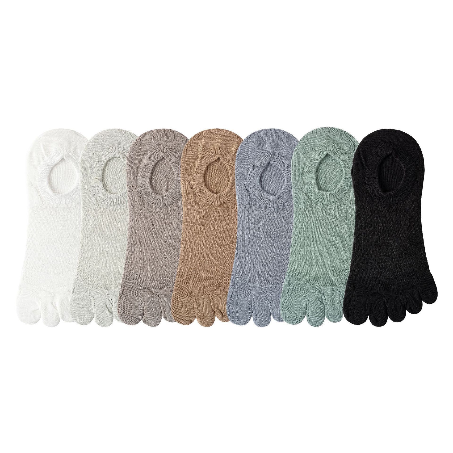 Zhuangyan calcetines para hombres de verano delgados de cinco dedos mallas respirantes antiolor calcetines de algodón de dedos divididos calcetines invisibles para hombres