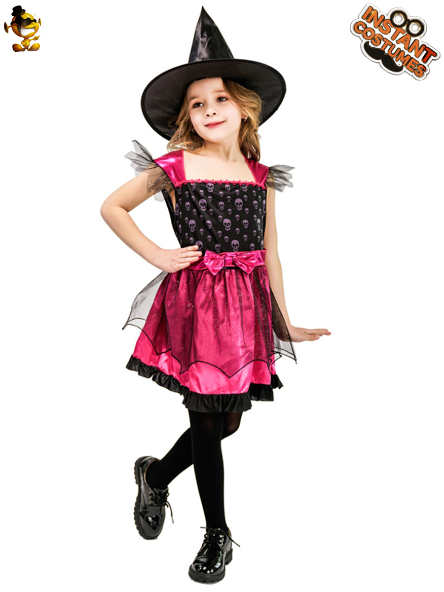 Halloween traje de Europa y América del rendimiento de los niños traje de disfraces Cosplay bruja traje mágico