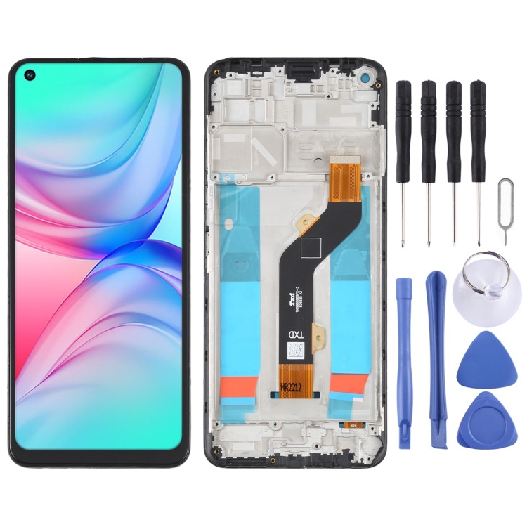 Para el conjunto táctil LCD para Infinix Hot 10 X682B X682C con marco