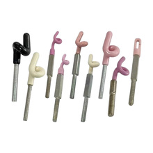 纺织机械配件过线导丝勾陶瓷猪尾巴圈导丝器带螺杆 氧化铝导丝钩