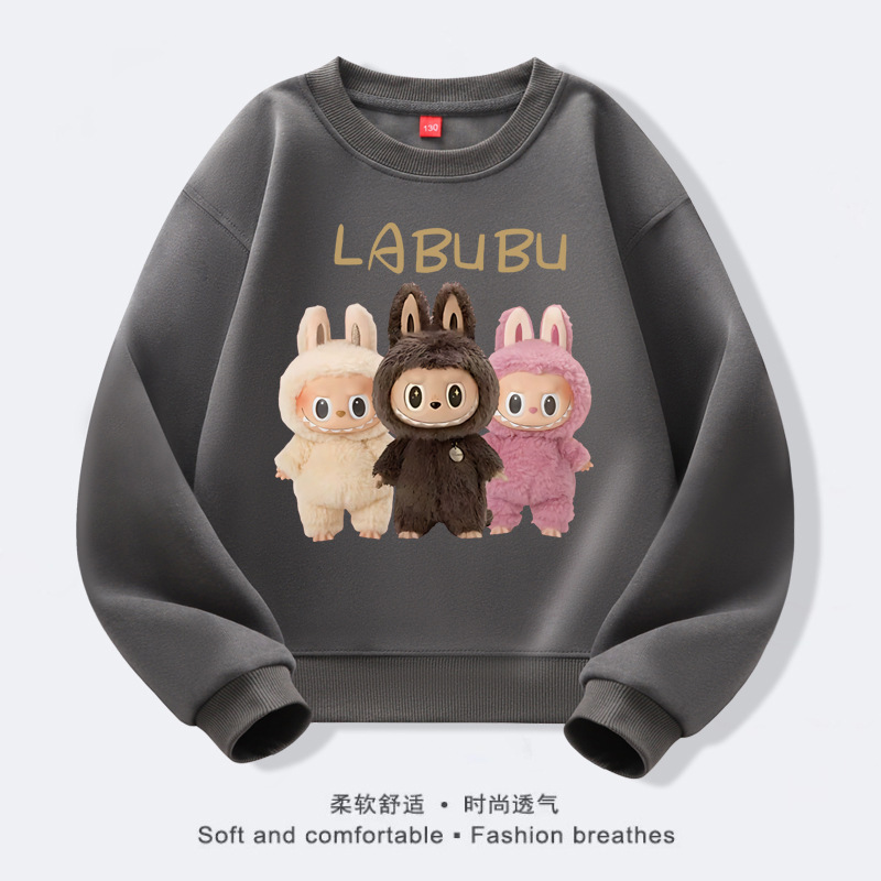 外贸跨境货源现货儿童衣服春秋单款女童卫衣彩色卡通印花圆领上衣|undefined