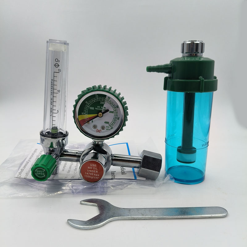 浮标式氧气吸入器减压器铜阀体医用氧气压力表氧气瓶吸氧用具